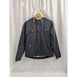 Poler Stuff women's medium wool blend and canvas two tone jacket outdoors winter